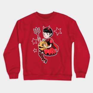 Little Devil Girl Crewneck Sweatshirt